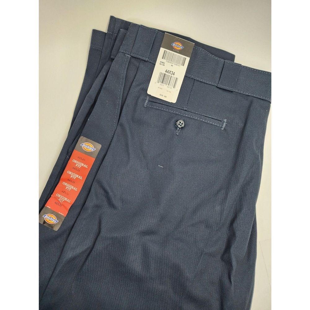 Dickies Pants Men's 44x34 Original Fit 874 Work Navy Blue NWT - Picture 3 of 6